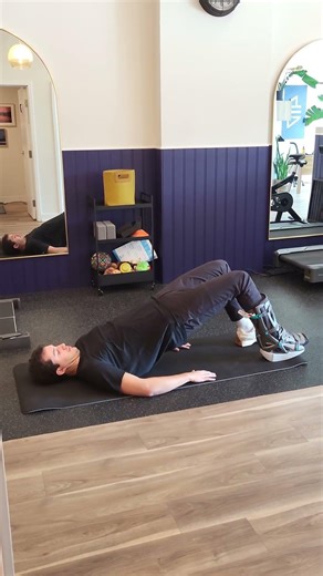 Exercises while wearing a walking boot: bridge