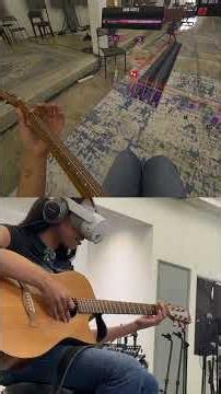 She tried guitar in VR for the first time