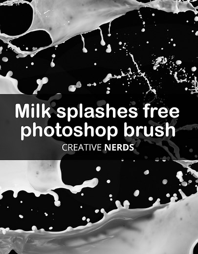 Authentic milk splashes free photoshop brush set vol 2 | Creative Nerds