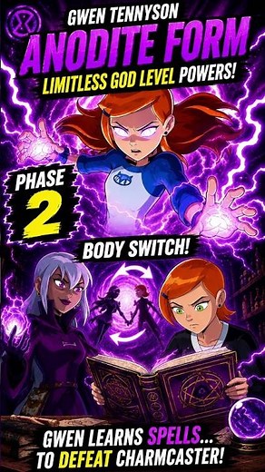 Gwen vs Charmcaster : How Gwen Defeated Charmcaster by Learning spellbook#ben10#ben10classic#magical