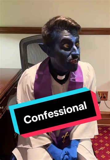 Spill the tea- I mean confessional at Xavier School’s chapel. Student: coolbeveridge Filmed at @TheUncannyExperience Filmed by @num1cosplay #nightcrawler #xmen #priest #cosplay #theuncannyexperience