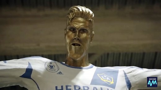 1.5M views · 78K reactions | Old but gold  James Corden's fake David Beckham statue prank  | Soccer AM | Facebook