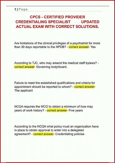 Cpcs Certified Provider Credentialing Specialist Updated Act video