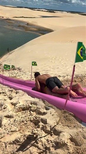 Jericoacoara water slide in World Cup atmosphere #viralvideo #viral #shortvideo #shorts