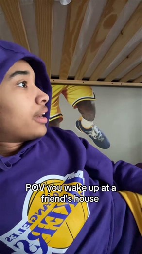 POV you wake up at a friends house