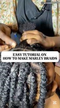 Easy tutorial on how to make Marley braids🥰 #marleytwists#braidstutorial#easytutorialsforbeginners