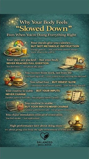 Why Your Body Feels “Slowed Down” — Even When You’re Doing Everything Right #wellness #healthtips