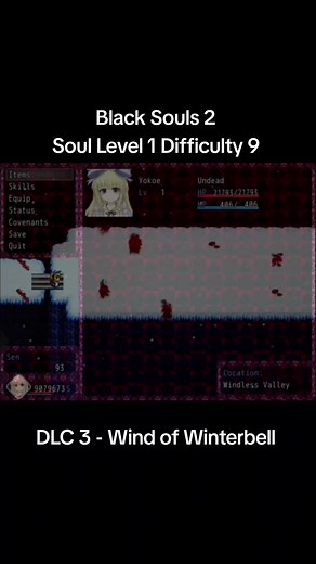 Black Souls 2 - Soul Level 1 Difficulty 9 Wind of Winterbell #blacksouls #blacksouls2 #fyppppppppppppppppppppppp #rpgmaker #bs2