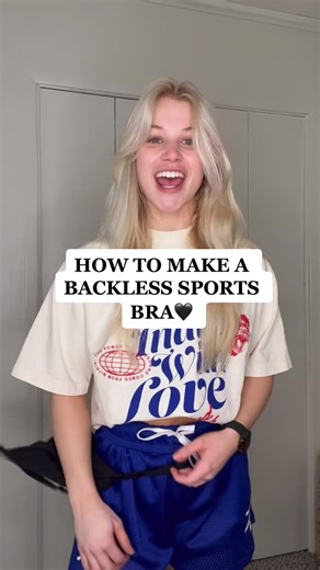 DIY Backless Sports Bra Tutorial