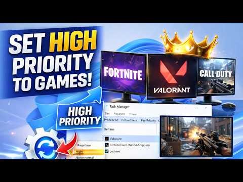 How To Set High Priority To Game (Valorant, Fortnite, Call of Duty, etc.)