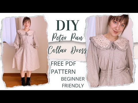 DIY Peter Pan Collar Dress : Free PDF Pattern | Beginner Friendly