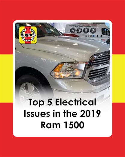 The 2019 Ram 1500 faces electrical challenges, such as battery issues causing difficulty starting, faulty alternators leading to dimming lights, and starter motor troubles with engine cranking failure. Check out DIY solutions on haynes.com! #HaynesManuals #HaynesShowsYouHow #Ram1500 #VehicleMaintenance #CarIssues #EngineProblems #CarRepair | Haynes Manuals