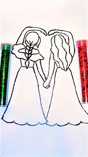 Best Friends #bestcoloring #friends #shorts #glitter #coloring