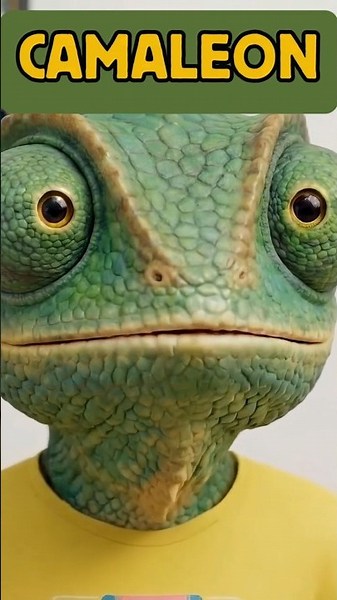 Wow, an animal that changes color? Let's study the chameleon! 🦎👀🦎 #shorts #kids #animals #learn