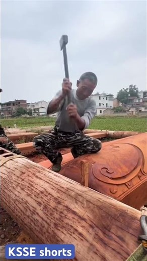 Timber Mastery: From Axe-Crafted Beams to Precision Joinery Installation#TimberConstruction