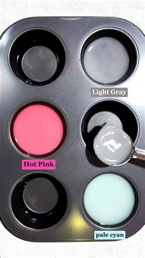 Guess the Color | Hot Pink + light gray + pale cyan #colormixing #amazing