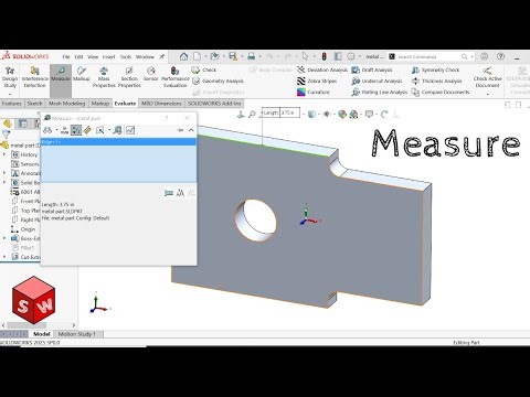 How to Measure Features | Solidworks Tutorial