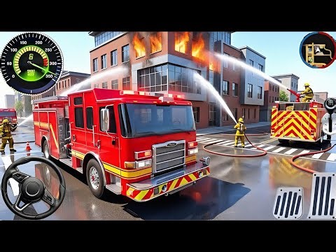 Fire Truck City Rescue Simulator - 911 US Emergency Fire Truck Driving 3D - Android Gameplay
