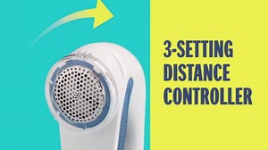 Conair Fabric Shaver and Lint Remover, Battery-Operated Portable Clothes Shaver with 3 Settings, Fuzz Remover for Sweaters, Clothing and Furniture, Large 2-Inch Shaving Head, White