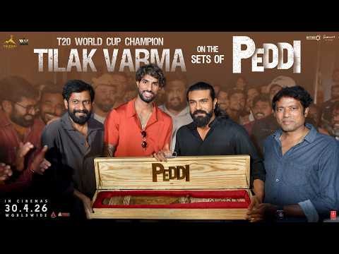Tilak Varma on The Sets of PEDDI | Ram Charan | Buchi Babu Sana | Janhvi Kapoor | AR Rahman