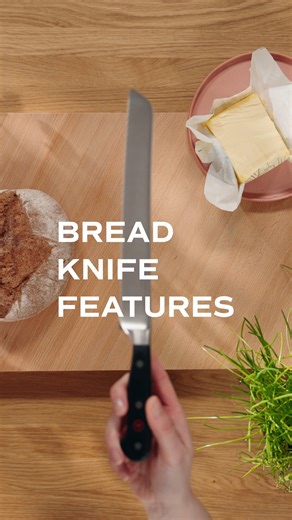 🌟 The WÜSTHOF Classic 9" Precision Double-Serrated Bread Knife is our 2025 Knife of the Year for a reason — and you want a knife that checks all the boxes! 🔪✨ ✅Can it handle any loaf, from store bought sandwich bread to homemade sourdough? Yes! Delicate enough to cut soft precise slices, and tough on crust. ✅Will it cut more than just bread? Absolutely. Versatility is more than a bonus—it’s a must! ✅Will it fit into my knife block? The sleek 9" blade fits perfectly! ✅Will the sharpness last? I