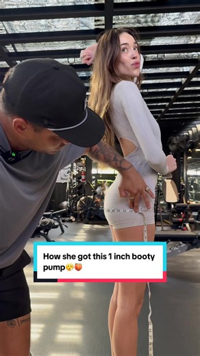 She got a 1 inch pump in Week 3 of her booty series!! Measuring 36 inches😮‍💨 day 1 measured 34.5! #glutes #fyp #peachgainz #series #pump