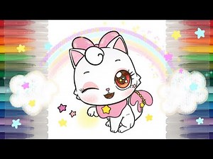 🐱색칠놀이🐱 위시캣 소원을 들어주는 고양이 아이냥 색칠하기🎨 Wish Cat coloring 색칠공부🌈