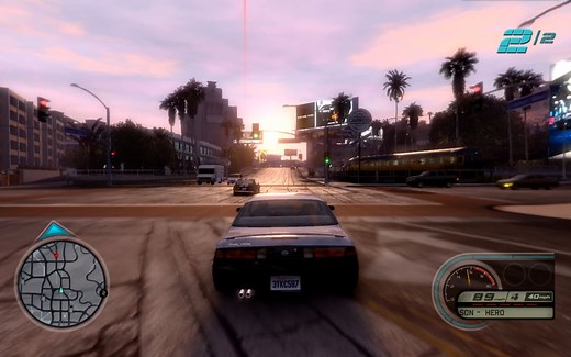 R星经典RAC竞速游戏，系列画面最好的一代，08年就有画面这么好的竞速游戏了！