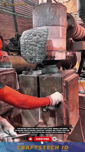 Efficient Plastic Molding Machine for Shaping and Forming Large Containers in Industrial Production