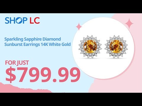Luxoro 14K Gold AAA Madagascar Yellow Sapphire Diamond Stud Earrings