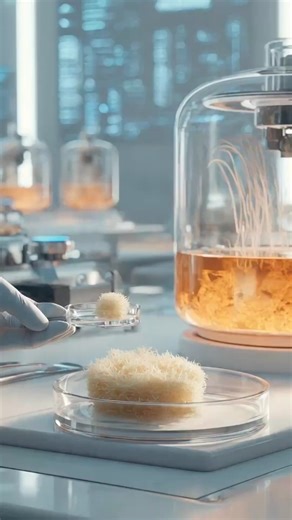 Scientists used genetic engineering to create a meat alternative that's made of a fungus. | Hashem Al-Ghaili