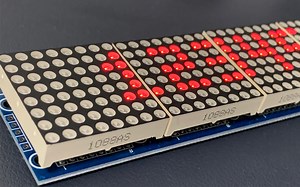 分享一段NodeMcu(ESP8266)+LedControl库实现32x8点阵滚动显示的效果