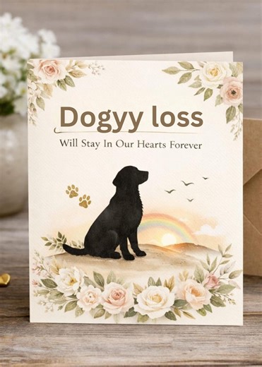 Pet Loss Sympathy Card, Dog Cat Memorial, Rainbow Bridge Comfort Greeting - Etsy