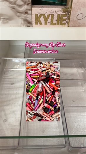 Organize my lip gloss drawer with me #shorts