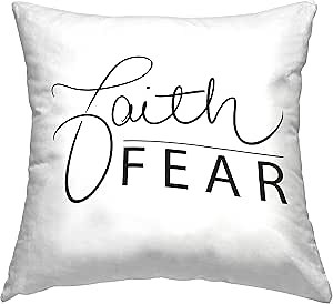 Stupell Industries Faith Over Fear Motto Minimal Clean Typography Design by SD Graphics Studio