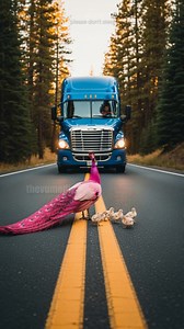 8.2M views · 73K reactions | Peacock Family Saves Truck From Bridge Collapse! #rescue #animals #Wildlife | Vu Bros | Facebook