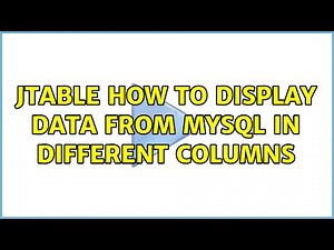 Jtable how to display data from mysql in different Columns