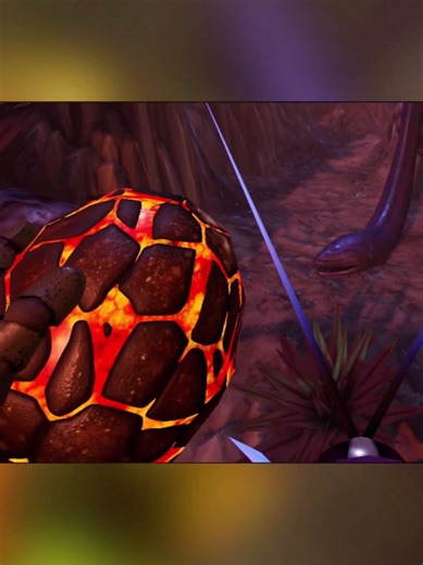 Flying above an gigantic alien snail in my VR game. Had to throw a kinetic explosive fruit to survive. Solo indie project in development. #gamedev #VRGaming #IndieDev #MetaQuest3 #vr