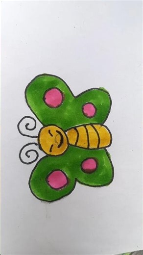 Easy kids Finger Butterfly drawing ideas for kids | Butterfly art #shorts #trending #ytshorts #craft