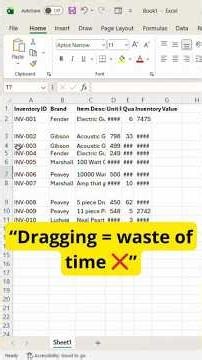Excel AutoFit Trick 🔥 Columns & Rows in 1 Click!#ExcelShorts #ExcelTips #ExcelTricks #AutoFit
