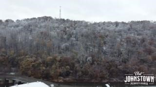 9.9K views · 254 reactions | Fall colors and snowfall have combined to create a truly stunning view of the Johnstown Inclined Plane hillside today. ❄️ (The Inclined Plane is still closed until 2024 as renovations continue. They just happened to be running it today as part of the revitalization process.) | Visit Johnstown, Pennsylvania | Facebook