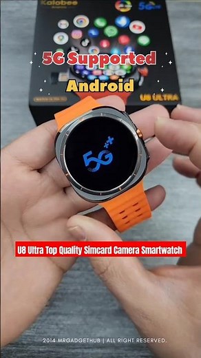 U8 Ultra 5G Android 190° Rotating Camera Simcard Smartwatch | #u8 #simcard #androidwatch