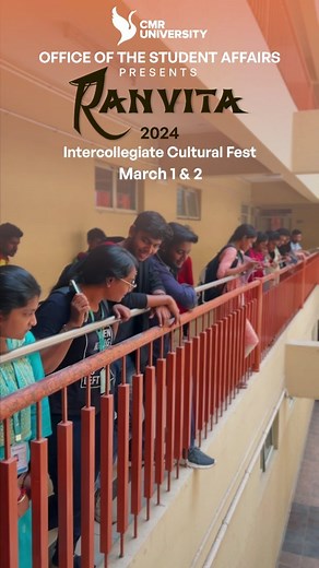 CMR UNIVERSITY | A Leading Private University Bangalore on Instagram: "Get ready for an exhilarating extravaganza! CMRU's Office of Student Affairs proudly presents Ranvita 2024, the intercollegiate cultural fest set to ignite the vibrant ambiance of the CMRU lakeside campus on March 1st and 2nd, 2024. With a kaleidoscope of captivating programs and events, Ranvita promises to infuse the campus with the essence of festivity, joy, and celebration. Join us for an unforgettable celebration of talen
