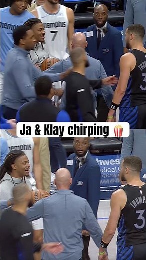 Ja Morant & Klay Thompson exchange words 👀