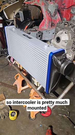 Carbon Fiber End Tank Intercooler on the new 4 Rotor Build KMR Kyle Mohan Racing #formuladrift