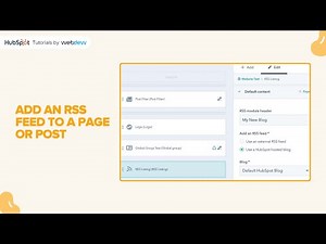 How to add an RSS feed to a page or post in HubSpot