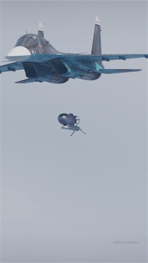 Russian Su-34 Demonstrates Carrier Strike Simulation