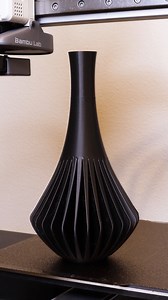 gcodelab on Instagram: "3D printed MCM Vase for flowers I use this vase mainly with artificial flowers but I printed it with extra thick walls, so it is waterproof and can be used with real flowers also. 3D model / STL File used in this video is made by @hendricks_design and found here: https://makerworld.com/en/models/16357#profileId-41212 The filament used for this print is PLA Black by Elegoo My 3D prints are made with Bambu Lab A1 mini. #3dprinting #3dprint #3d #bambulab #bambulabs #satisfyi