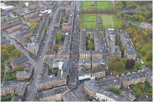 Dramatic aerial photo captures huge Glasgow climate protest attended by 100,000