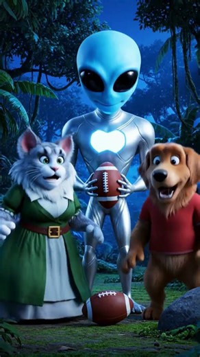 They Met an Alien in the Jungle 😲💚 | Unexpected Friendship Story. Alienator #CatAndDog
